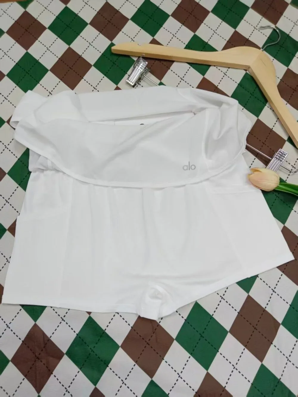 White👩‍🎓Alo Yoga Match Point Tennis Skirt🧊Women’s XS-S,NWT